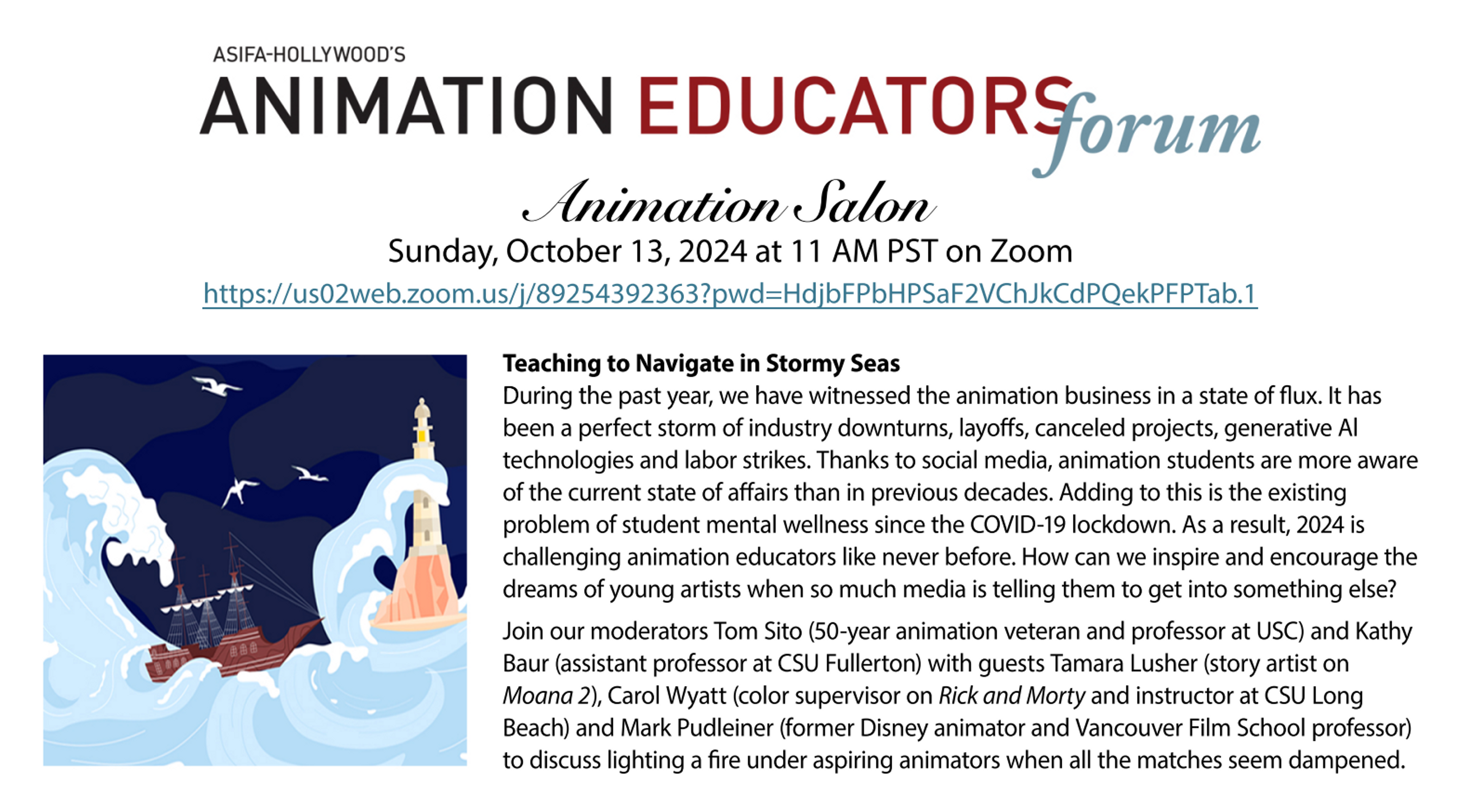 Animation Salon October 13th 2024